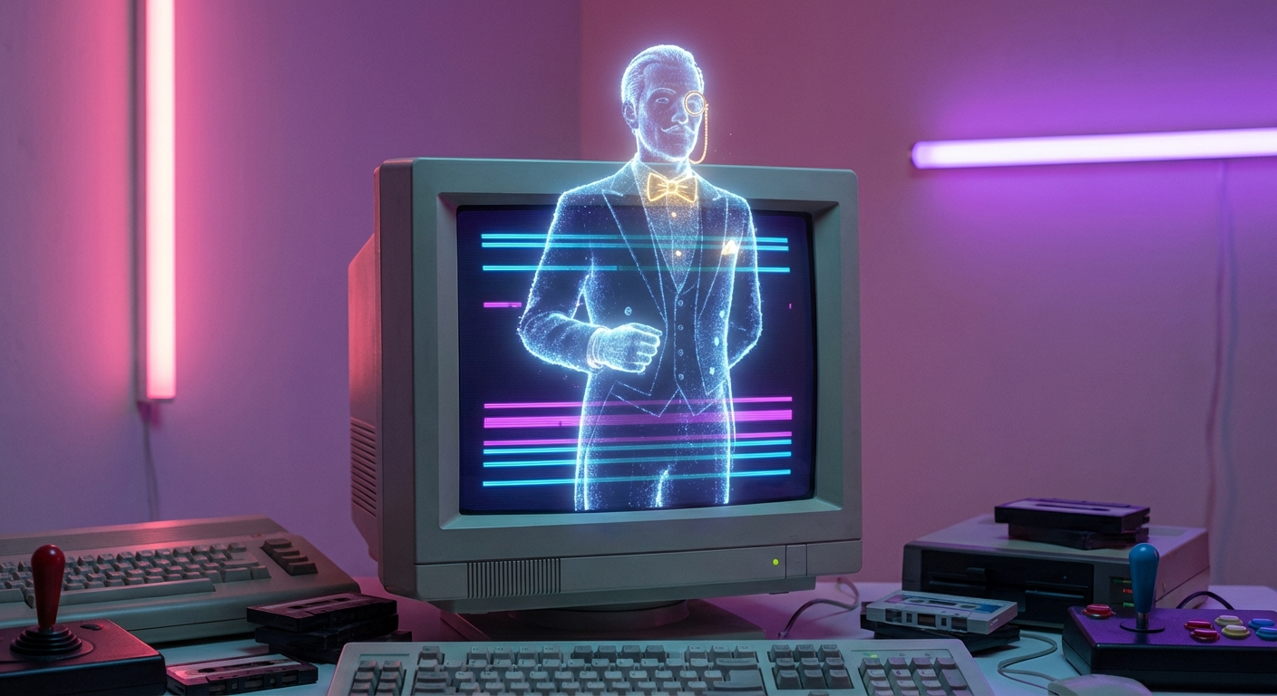 Arthur, een stijlvolle digitale butler in retro-futuristische art direction.